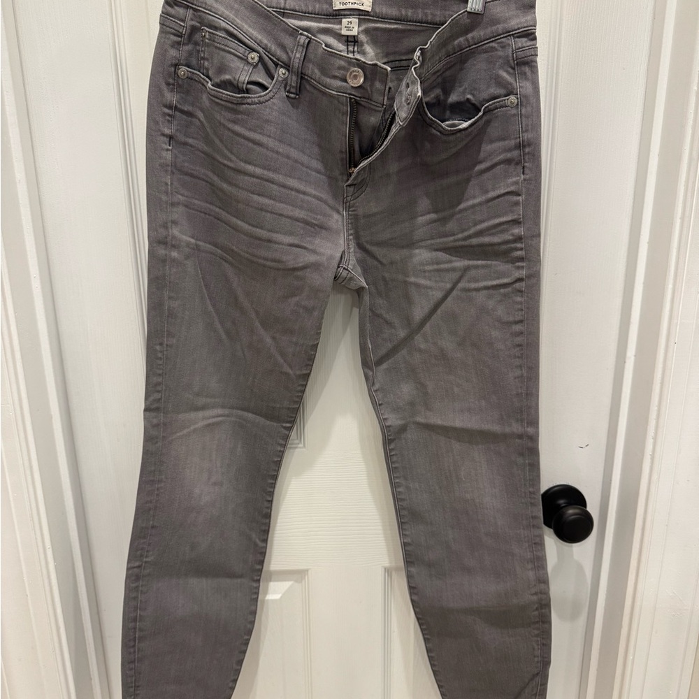 J. Crew Gray Toothpick Jeans